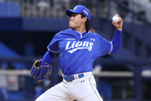 왼손 이승현이 24일 고척 키움 히어로즈전 선발 등판해 공을 던지고 있다./삼성 라이온즈 제공