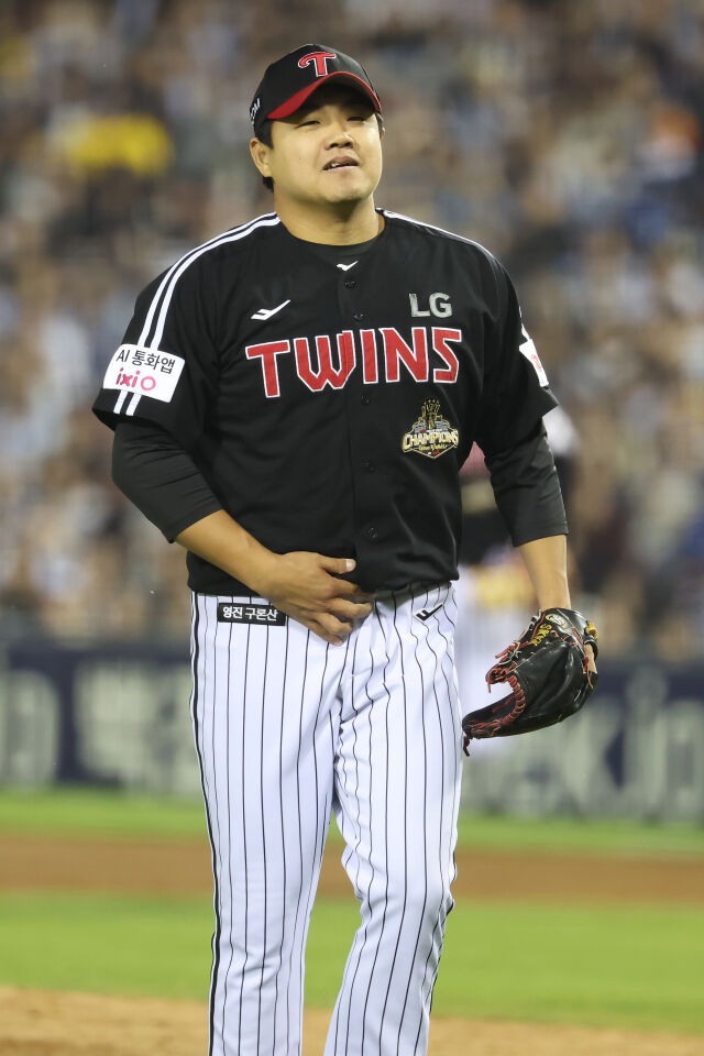 24일 두산전에서 결정적인 활약을 펼친 장현식./LG 트윈스