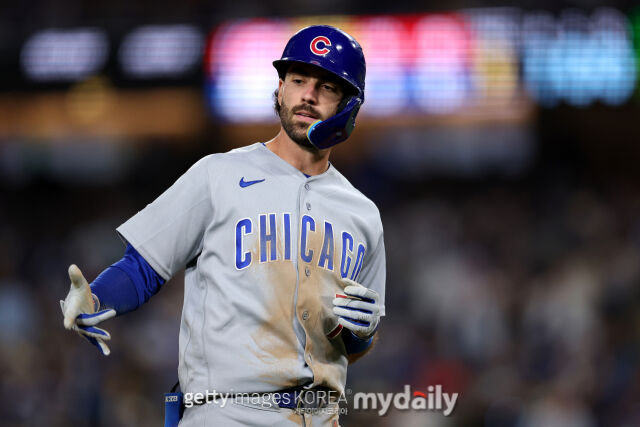 25일 다저스와 경기 9회에 역전 투런포를 작렬한 댄스비 스완슨. /게티이미지코리아
