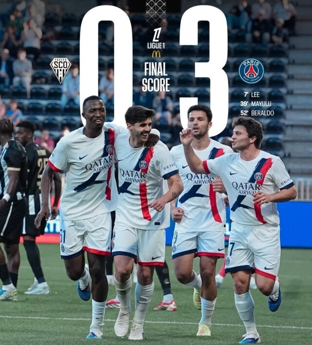 이강인이 26일 앙제와의 원정 경기에서 1골 1도움을 기록하며 파리 셍제르망(PSG)의 3-0 승리를 이끌었다./PSG 제공