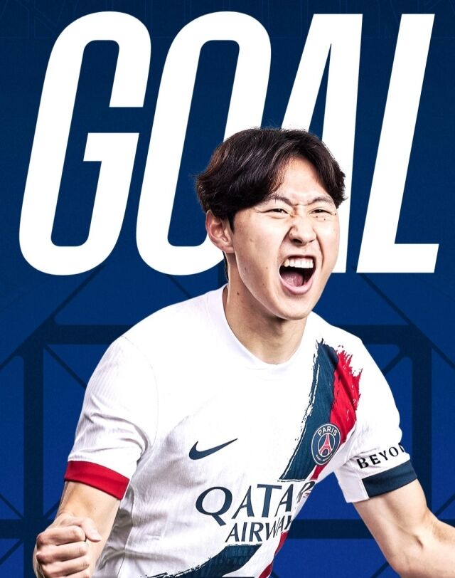 이강인이 26일 앙제와의 원정 경기에서 1골 1도움을 기록하며 파리 셍제르망(PSG)의 3-0 승리를 이끌었다./PSG 제공