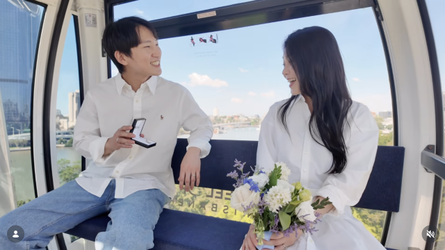 한지우와 박성우가 결혼을 약속하며 새로운 출발을 알렸다. / 한지우 SNS