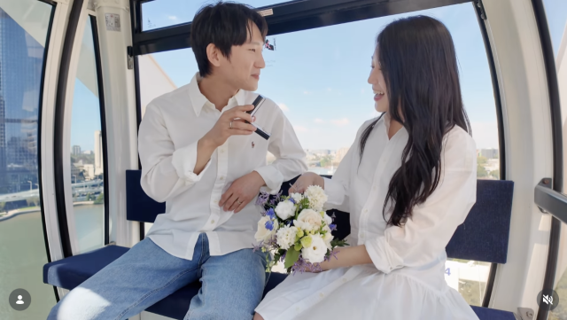 한지우와 박성우가 결혼을 약속하며 새로운 출발을 알렸다. / 한지우 SNS