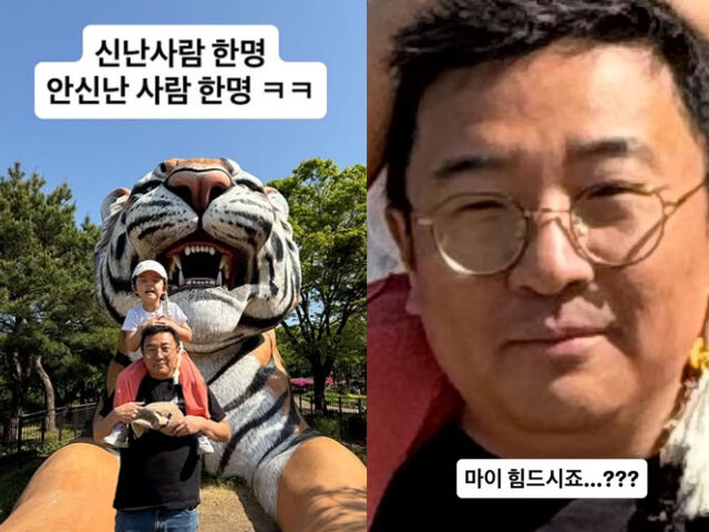 이지혜의 둘째 딸 엘리와 남편 문재완 / 이지혜 소셜미디어