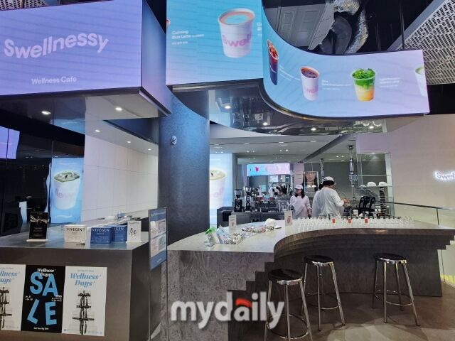 건강 데이터 기반 음료를 제공하는 웰니스 카페 ‘스웰니시’. /방금숙 기자
