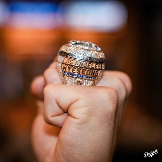 김혜성의 이름이 새겨진 월드시리즈 우승 반지./다저스 SNS