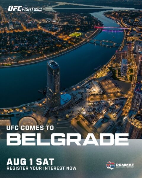 UFC, 베오그라드 상륙! 8월 2일 사상 최초 세르비아서 대회 개최