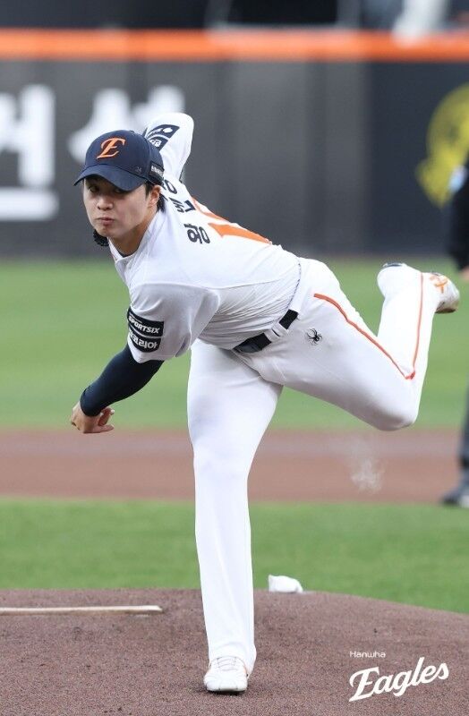 28일 대전 SSG 랜더스전에서 호투를 펼쳤지만 웃지 못했다./한화 이글스