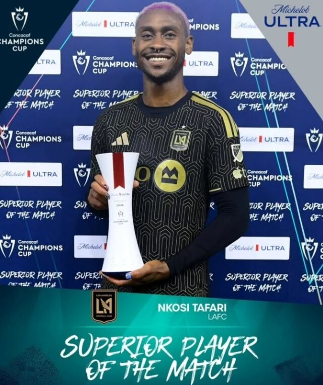LAFC 수비수 타파리가 2026시즌 북중미축구연맹 챔피언스컵 4강 1차전 경기 최우수 선수에 선정됐다./북중미축구연맹