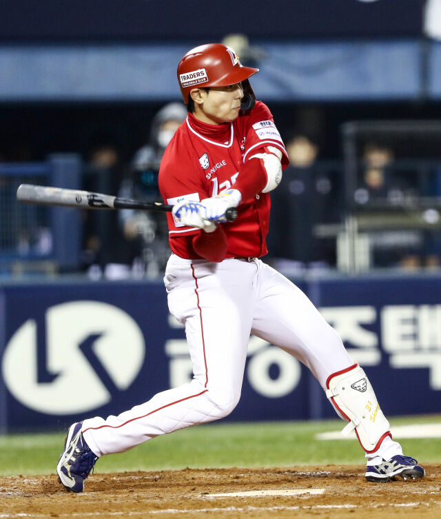 SSG 김성욱이 경기를 끝까지 뛰지 못했다./SSG 랜더스