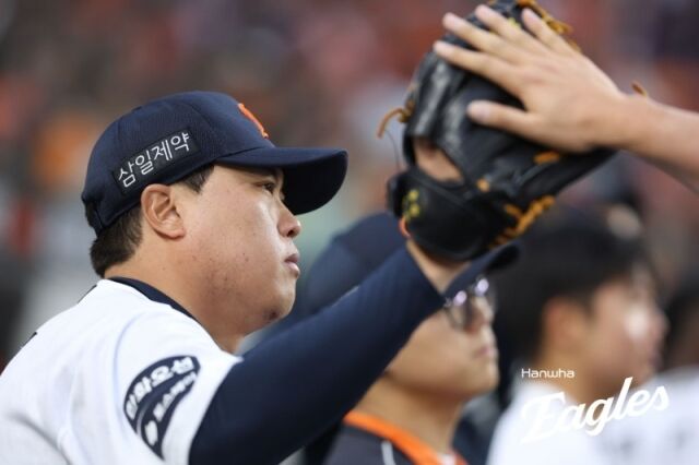 류현진의 KBO 통산 120승은 다음을 기약했다./한화 이글스