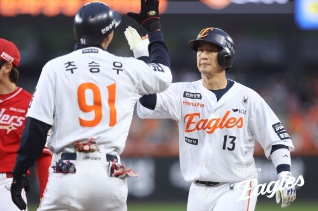 최재훈이 선취 타점을 올렸지만 패했다./한화 이글스