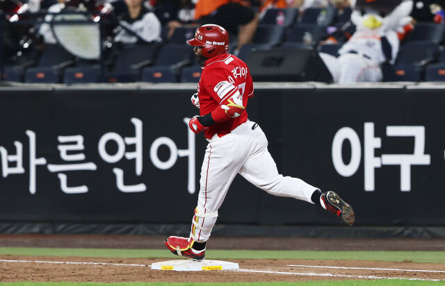 에레디아가 좋은 타격감을 보여줬다./SSG 랜더스