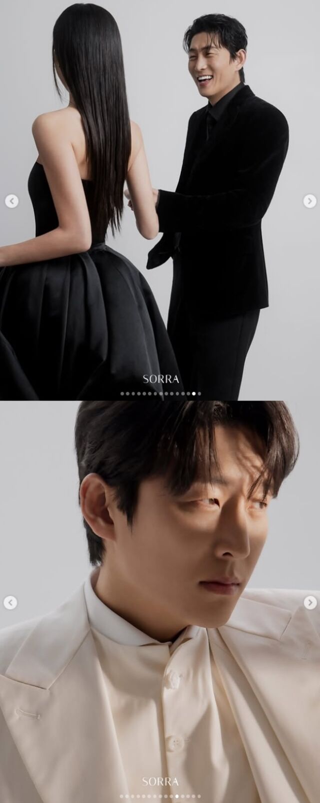 스크린과 브라운관을 넘나들며 선 굵은 연기를 펼쳐온 배우 고준이 지난달 평생의 동반자를 맞이한 데 이어, 베일에 싸여있던 아내의 모습을 처음으로 드러냈다./고준 소셜미디어