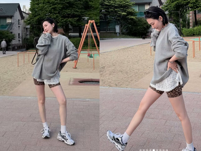 강지영이 꽃구경에 나섰다. / 강지영 소셜미디어
