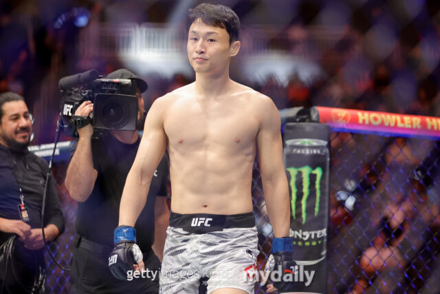 랜드웨어와 대결을 앞두고 UFC 옥타곤에 오른 최두호. /게티이미지코리아