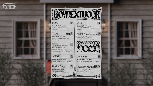 그룹 보이넥스트도어 신보 트랙리스트/KOZ엔터테인먼트