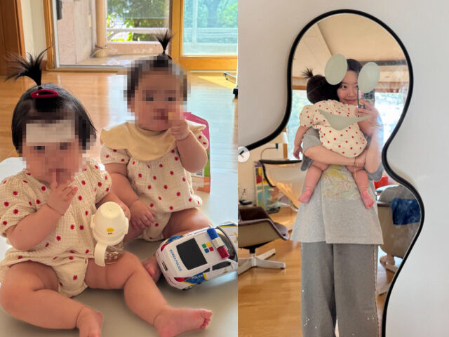 레이디제인이 연휴 동안 쌍둥이 육아가 힘들었다고 밝혔다. / 레이디제인 소셜미디어