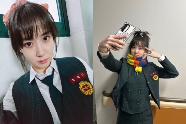 배우 박은빈이 교복 사진을 올린다는 약속을 지켰다. / 박은빈 소셜미디어