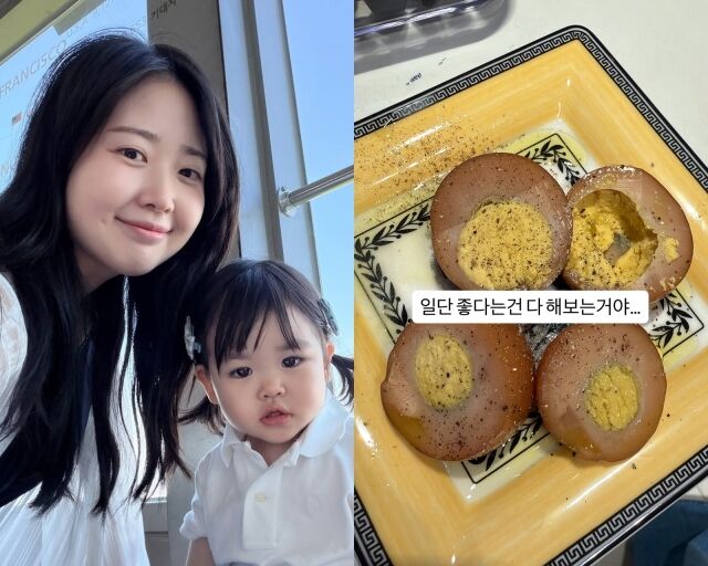 방송인 박수홍의 아내 김다예와 딸, 김다예가 게재한 사진/김다예 소셜미디어