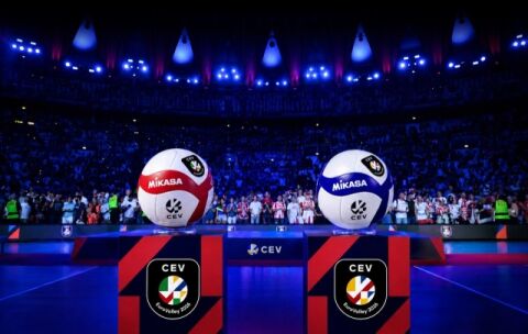 CEV, 2026 유로볼리서 새 경기구 첫 선 '대회 개최국 상징색 넣었다'