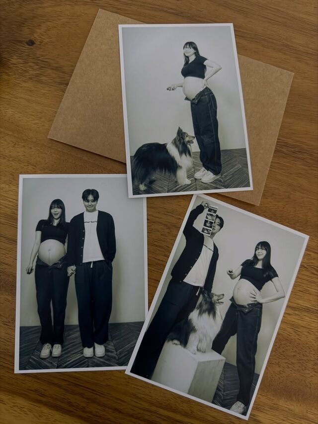 모델 겸 방송인 진정선과 남편, 반려견/진정선 소셜미디어