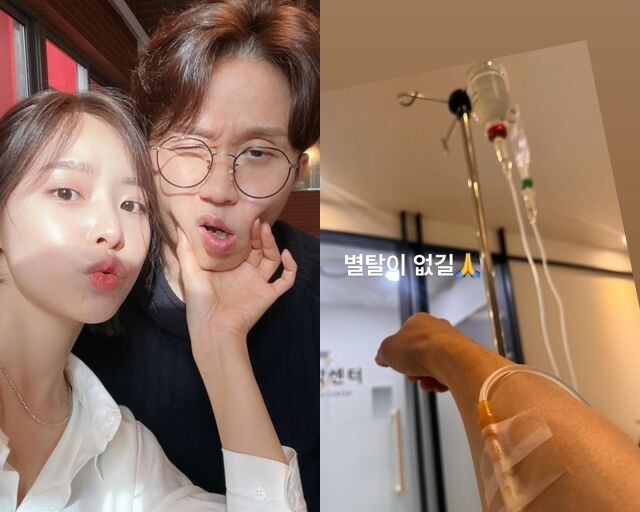 코미디언 박성광과 아내 이솔이, 박성광이 게재한 사진./박성광 소셜미디어
