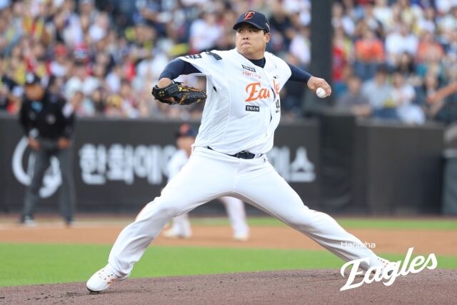 한화 이글스 류현진이 11일 대전한화생명볼파크에서 열린 KIA 타이거즈전서 투구하고 있다./한화 이글스 제공