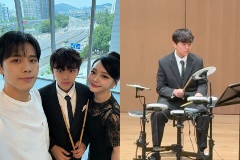 김소현&hearts;손준호, '0.1% 영재' 子 콘서트서 드럼 연주 근황&hellip;"취미로 했는데"