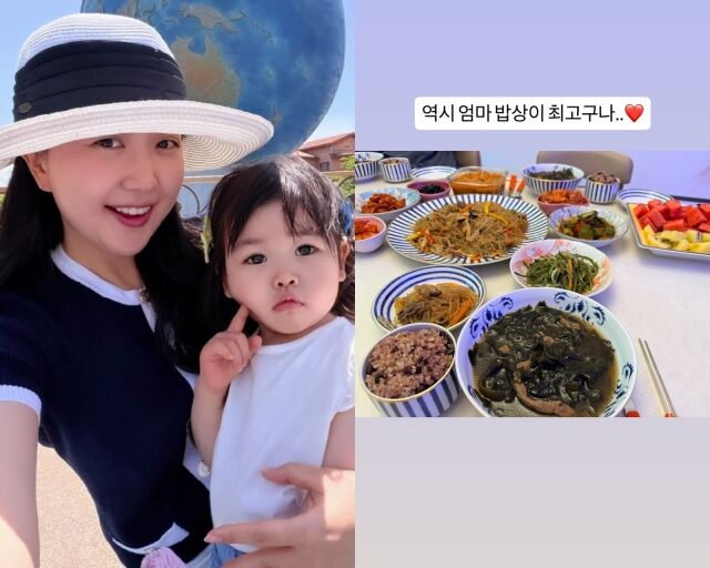 방송인 박수홍의 아내 김다예와 딸, 김다예가 게재한 사진./김다예 소셜미디어