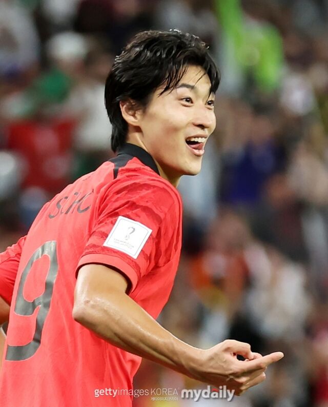 지난 2022년 카타르 월드컵 가나와의 조별리그 2차전에서 득점을 기록한 조규성./게티이미지코리아