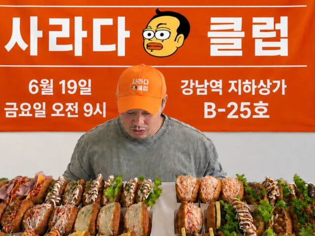 양치승이 강남 지하상가에 샐러드 빵 가게를 열었다. / 양치승 소셜미디어