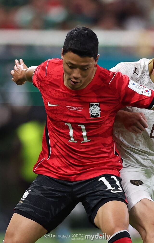 황희찬이 19일 오전 10시(이하 한국시각) 멕시코 할리스코주 과달라하라 인근 사포판의 과달라하라 스타디움에서 펼쳐진 멕시코와 2026 북중미 월드컵 A조 조별리그 2차전에서 후반전에 교체 출전했다. 체코전의 황희찬./게티이미지코리아