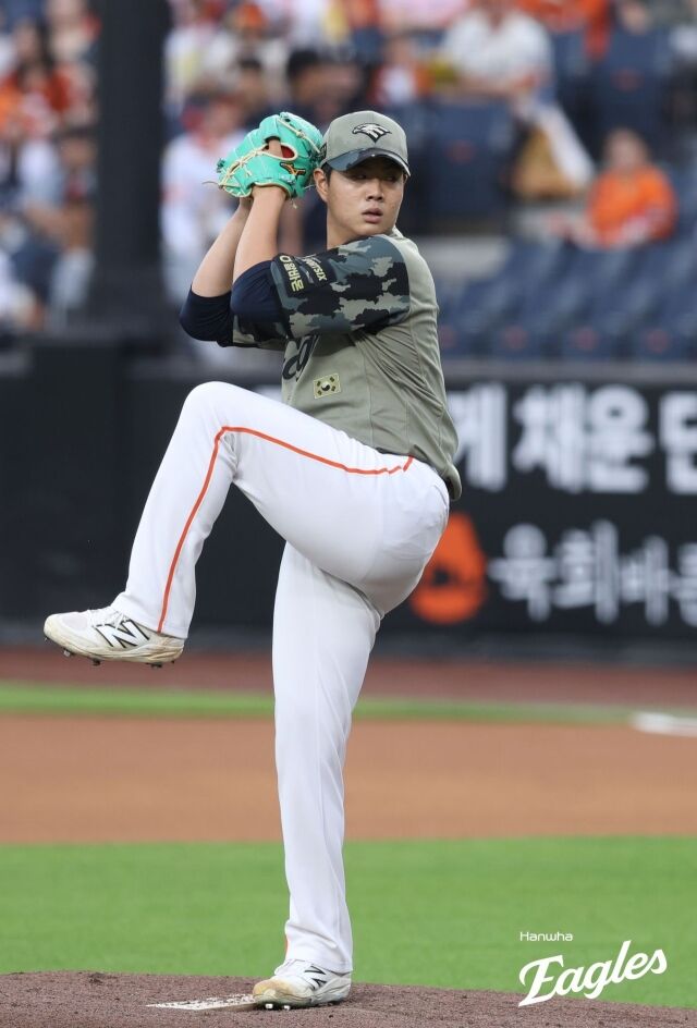 박준영이 6월 19일 대전 삼성 라이온즈전 공을 던지고 있다./한화 이글스 제공
