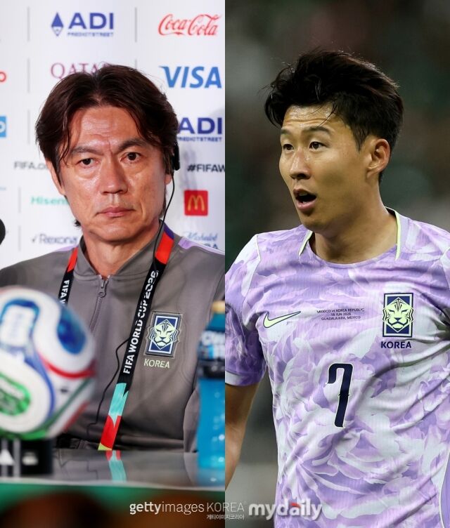  지난 19일(이하 한국시각) 멕시코 할리스코주 과달라하라 인근 사포판의 과달라하라 스타디움에서 펼쳐진 한국과 멕시코와 2026 북중미 월드컵 A조 조별리그 2차전에서 홍명보 축구대표팀 감독의 손흥민을 후반 이른 시기에 교체한 부분이 비판을 받고 있다./게티이미지코리아