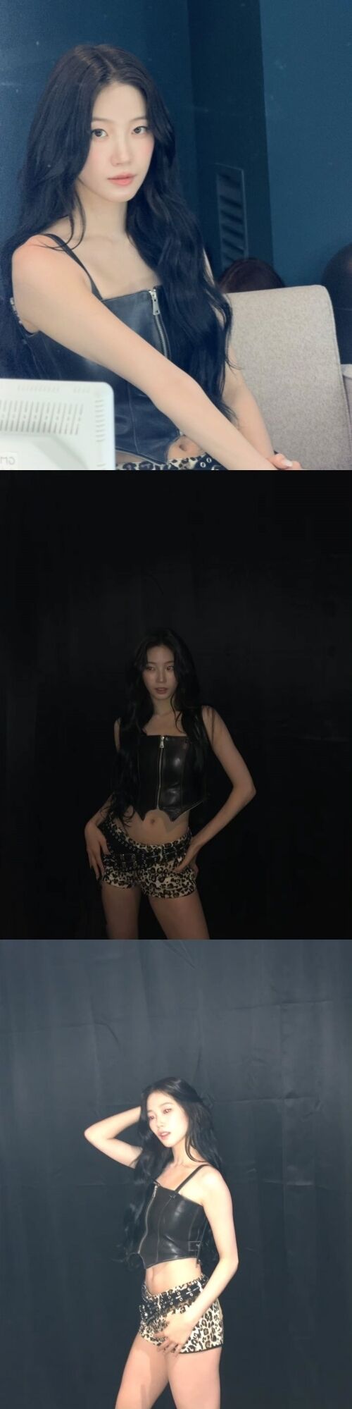 그룹 르세라핌 멤버 카즈하가 화려한 무대 의상을 뽐냈다. / 카즈하 소셜미디어
