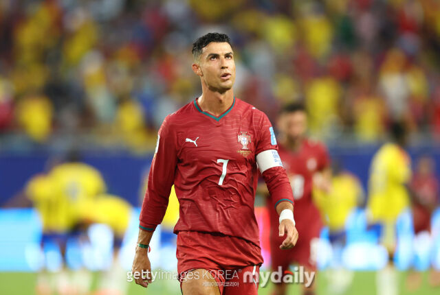 포르투갈은 28일 마이애미 스타디움에서 열린 콜롬비아와의 '2026 국제축구연맹(FIFA) 북중미 월드컵' K조 조별리그 3차전에서 0-0으로 비겼다. 앨런 한센은 크리스티아누 호날두의 경기력을 비판했다./게티이미지코리아