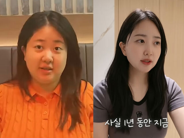 박수홍의 아내가 90kg에서 52kg로 체중 감량에 성공했다. / 유튜브 '박수홍 행복해다홍' 