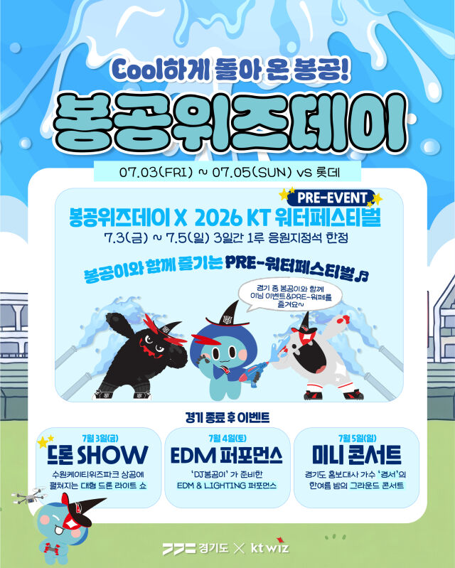 KT 위즈가 경기도와 함께 봉공위즈데이를 개최한다./KT 위즈 제공