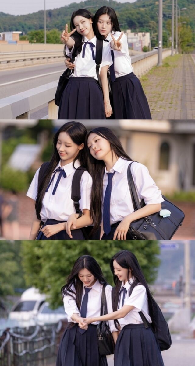그룹 리센느(RESCENE) 원이와 미나미가 태연의 ‘만찬가’ 뮤직비디오로 화제성을 이어가며 보는 이들의 마음을 촉촉하게 적시는 청춘 감성을 뽐냈다./SHgold네트웍스