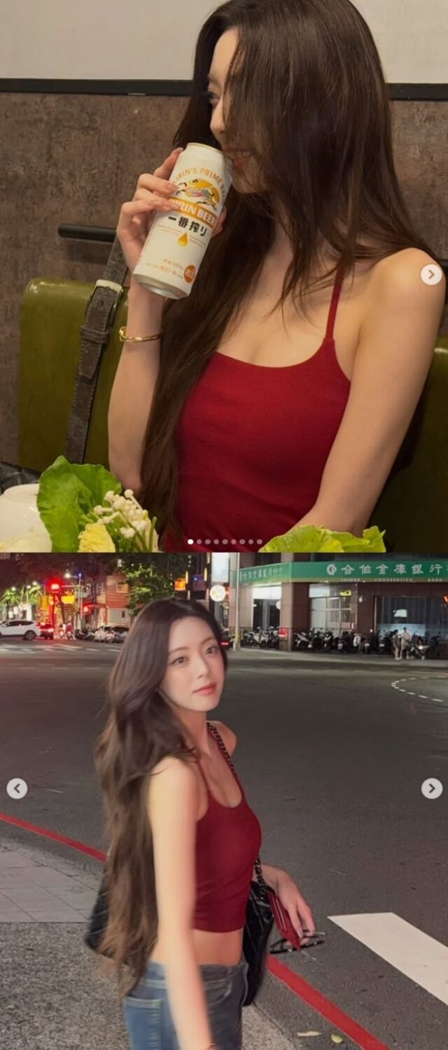 걸그룹 있지(ITZY) 멤버 유나가 비현실적인 몸매를 과시하며 대만 현지를 뜨겁게 달궜다. /유나 소셜미디어