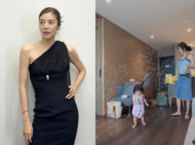 가수 겸 배우 손담비가 숙소 비눗방울 민폐 논란에 해명했다. / 손담비 소셜미디어