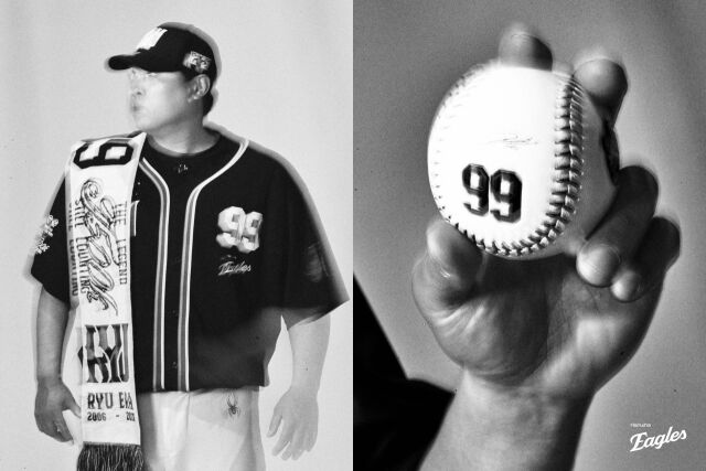 한화 이글스가 류현진의 한미통산 200승 · KBO 1500탈삼진 기념 플레이어 브랜드 상품을 출시한다./한화 이글스
