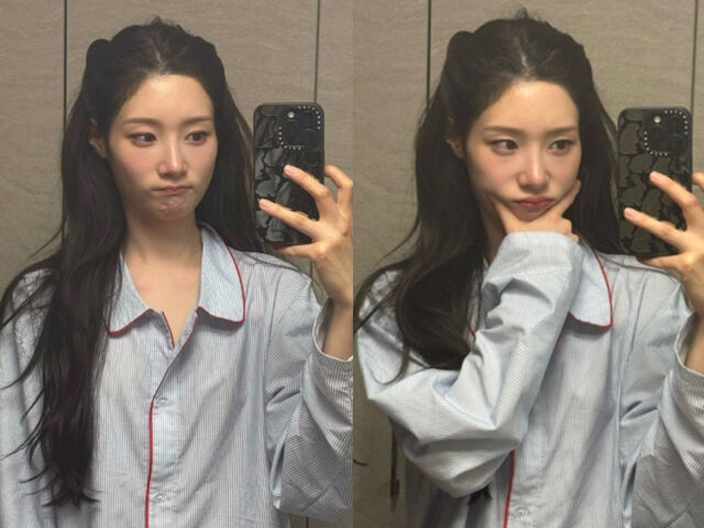 정채연이 공개한 잠옷이 품절 대란을 겪고 있다. / 온라인 커뮤니티