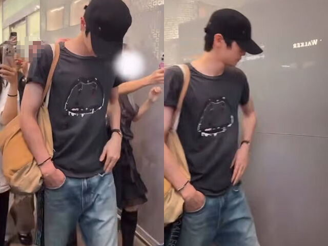 라이즈의 성찬이 사생팬을 팔꿈치로 밀었다. / 온라인 커뮤니티 