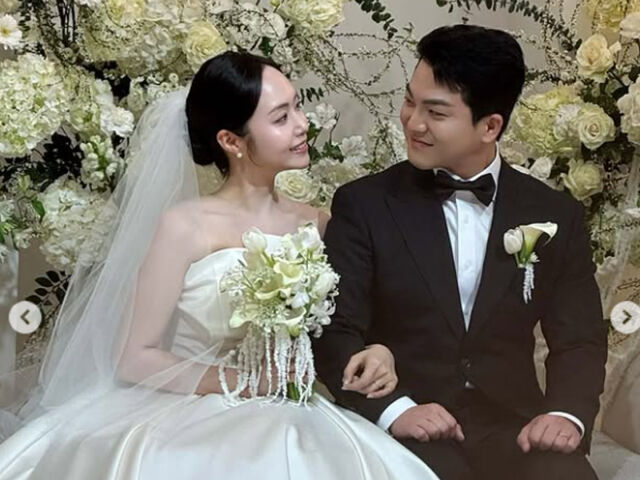 '나는 솔로'에서 만난 정숙과 영철이 결혼에 골인했다. / 29기 정숙 소셜미디어