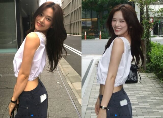 안유진은 지난 8일 자신의 SNS에 "보조개 체크. 쁘이 불렀쪙? 기다리는 중...사랑해 지쳤나요"라는 메시지과 함께 이국적인 도심 풍경을 배경으로 한 여러 장의 사진을 게재하며 근황을 알렸다./안유진 소셜미디어