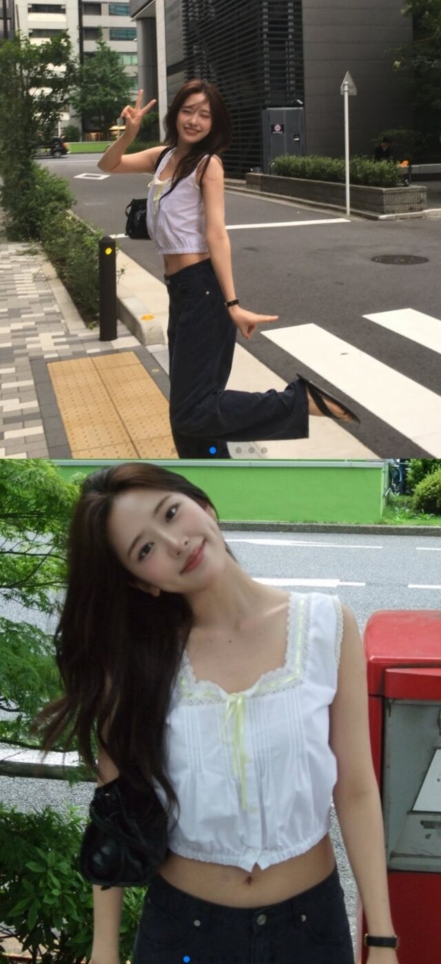 그룹 아이브 안유진이 반전 몸매를 뽐냈다./안유진 소셜미디어