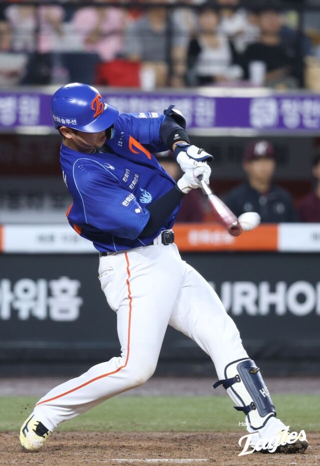 한화 이글스 허인서가 17일 대전 한화생명볼파크에서 열린 키움 히어로즈와 경기에서 시즌 13번째 홈런을 기록했다./한화 이글스 제공