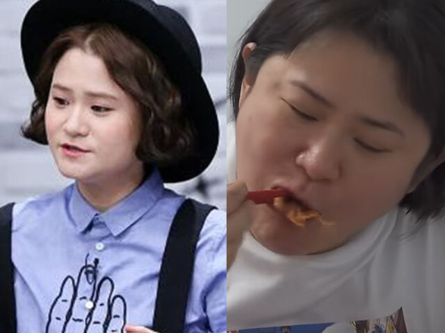 김신영이 다이어트 중단을 후회하지 않는다고 말했다. / (왼쪽) 온라인 커뮤니티, (오른쪽) MBC '나 혼자 산다'